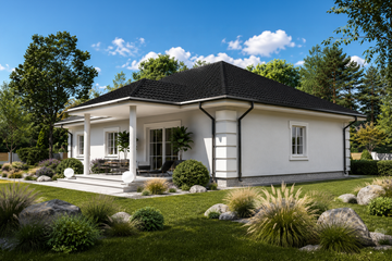 Projekt domu Planujdom 136 - parterowy dom o powierzchni 132,06 m², dach kopertowy - ujęcie 5