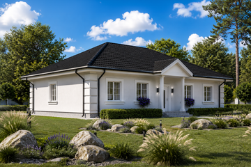 Projekt domu Planujdom 136 - parterowy dom o powierzchni 132,06 m², dach kopertowy - ujęcie 6