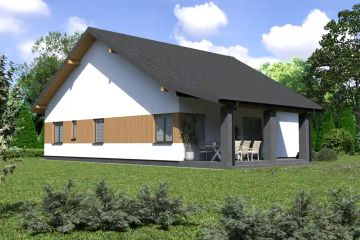 Projekt domu Planujdom 137 - parterowy dom o powierzchni 133,57 m², dach dwuspadowy - ujęcie 3