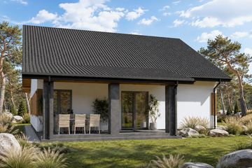 Projekt domu Planujdom 137 - parterowy dom o powierzchni 133,57 m², dach dwuspadowy - ujęcie 3