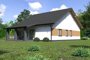 Projekt domu Planujdom 137 - parterowy dom o powierzchni 133,57 m², dach dwuspadowy - ujęcie 4