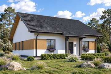 Projekt domu Planujdom 137 - parterowy dom o powierzchni 133,57 m², dach dwuspadowy - ujęcie 5
