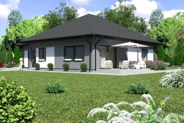 Projekt domu Planujdom 138 - parterowy dom o powierzchni 113,39 m², dach wielospadowy - ujęcie 2