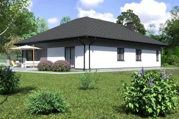 Projekt domu Planujdom 138 - parterowy dom o powierzchni 113,39 m², dach wielospadowy - ujęcie 3