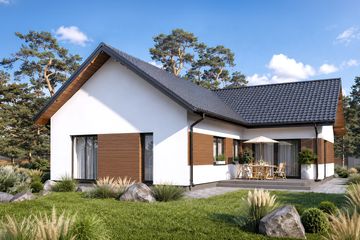 Projekt domu Planujdom 140 - parterowy dom o powierzchni 131,12 m², dach wielospadowy - ujęcie 3