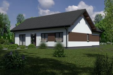Projekt domu Planujdom 140 - parterowy dom o powierzchni 131,12 m², dach wielospadowy - ujęcie 2