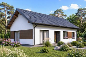 Projekt domu Planujdom 140 - parterowy dom o powierzchni 131,12 m², dach wielospadowy - ujęcie 2