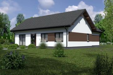 Projekt domu Planujdom 140 - parterowy dom o powierzchni 131,12 m², dach wielospadowy - ujęcie 3