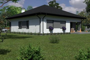 Projekt domu Planujdom 141 - parterowy dom o powierzchni 104,66 m², dach namiotowy - ujęcie 3