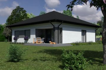 Projekt domu Planujdom 141 - parterowy dom o powierzchni 104,66 m², dach namiotowy - ujęcie 4