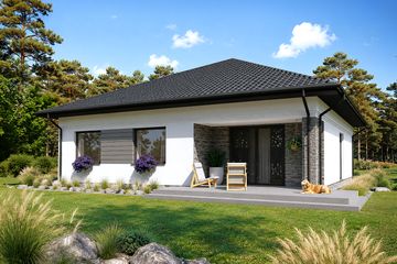 Projekt domu Planujdom 141 - parterowy dom o powierzchni 104,66 m², dach namiotowy - ujęcie 5
