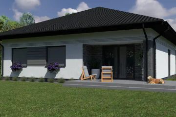 Projekt domu Planujdom 141 - parterowy dom o powierzchni 104,66 m², dach namiotowy - ujęcie 6