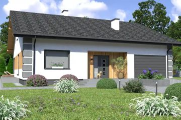 Projekt domu Planujdom 143 - parterowy dom o powierzchni 120,96 m², dach dwuspadowy - ujęcie 5