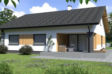 Projekt domu Planujdom 143 - parterowy dom o powierzchni 120,96 m², dach dwuspadowy - ujęcie 6
