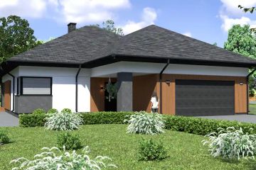 Projekt domu Planujdom 145 - parterowy dom o powierzchni 114,10 m², dach kopertowy - ujęcie 5