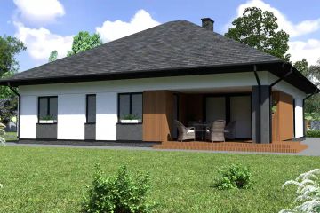 Projekt domu Planujdom 145 - parterowy dom o powierzchni 114,10 m², dach kopertowy - ujęcie 6