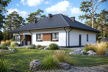 Projekt domu Planujdom 146 - parterowy dom o powierzchni 174,89 m², dach kopertowy - ujęcie 4