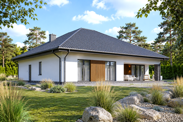 Projekt domu Planujdom 146 - parterowy dom o powierzchni 174,89 m², dach kopertowy - ujęcie 5
