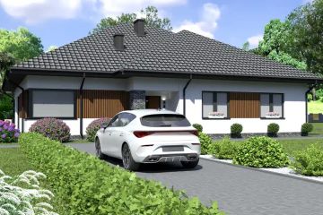 Projekt domu Planujdom 146 - parterowy dom o powierzchni 174,89 m², dach kopertowy - ujęcie 5
