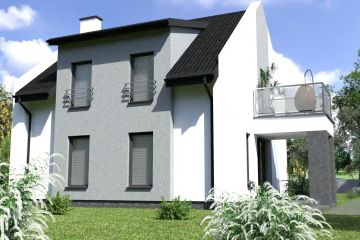 Projekt domu Planujdom 149 - parterowy z poddaszem dom o powierzchni 103,27 m², dach dwuspadowy - ujęcie 5