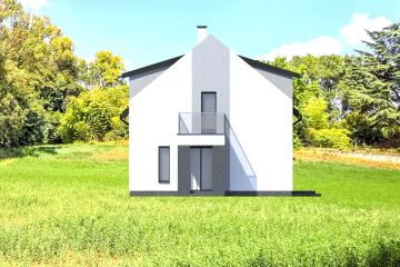 Projekt domu Planujdom 149 - parterowy z poddaszem dom o powierzchni 103,27 m², dach dwuspadowy - ujęcie 7
