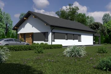  Projekt domu Planujdom 150 (ABP1027) - projekt domu parterowego - Zdjęcie 2
