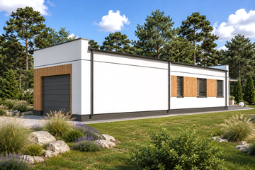 Projekt domu Planujdom 152 - parterowy dom o powierzchni 101,87 m², dach płaski - ujęcie 6