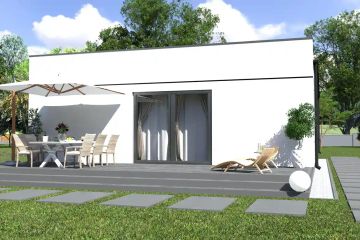 Projekt domu Planujdom 152 - parterowy dom o powierzchni 101,87 m², dach płaski - ujęcie 6