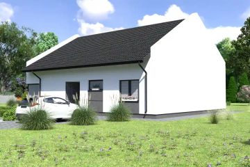 Projekt domu Planujdom 155 - parterowy dom o powierzchni 131,53 m², dach dwuspadowy - ujęcie 2