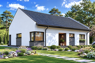 Projekt domu Planujdom 155 - parterowy dom o powierzchni 131,53 m², dach dwuspadowy - ujęcie 3