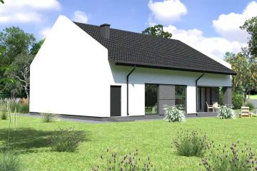 Projekt domu Planujdom 155 - parterowy dom o powierzchni 131,53 m², dach dwuspadowy - ujęcie 3