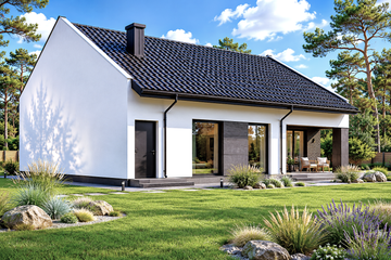 Projekt domu Planujdom 155 - parterowy dom o powierzchni 131,53 m², dach dwuspadowy - ujęcie 5