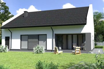 Projekt domu Planujdom 155 - parterowy dom o powierzchni 131,53 m², dach dwuspadowy - ujęcie 6