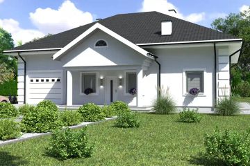 Projekt domu Planujdom 158 - parterowy z poddaszem dom o powierzchni 235,02 m², dach kopertowy - ujęcie 5