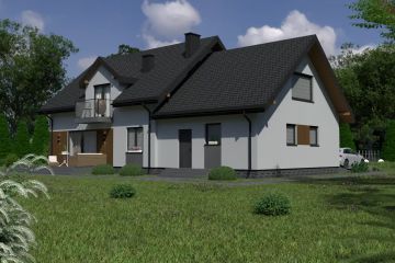  Projekt domu Planujdom 159 (ABP1034) - projekt domu parterowego z poddaszem - Zdjęcie 4