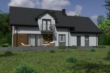 Projekt domu Planujdom 159 (ABP1034) - projekt domu parterowego z poddaszem - Zdjęcie 6