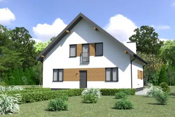  Projekt domu Planujdom 160 (ABP1033) - projekt domu parterowego z poddaszem - Zdjęcie 5