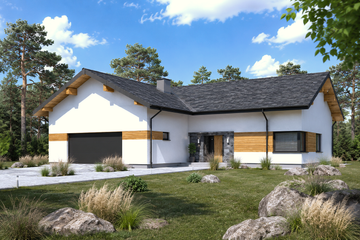  Projekt domu Planujdom 165 (ABP1031) - projekt domu parterowego - Zdjęcie 2