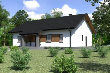  Projekt domu Planujdom 166 (ABP1030) - projekt domu parterowego - Zdjęcie 2