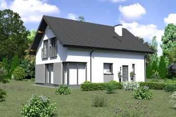  Projekt domu Planujdom 167 (ABP1028) - projekt domu parterowego z poddaszem - Zdjęcie 1