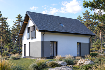Projekt domu Planujdom 167 - parterowy z poddaszem dom o powierzchni 121,66 m², dach dwuspadowy - ujęcie 4