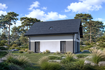 Projekt domu Planujdom 167 - parterowy z poddaszem dom o powierzchni 121,66 m², dach dwuspadowy - ujęcie 5