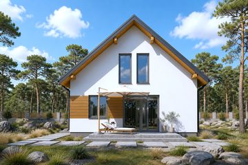 Projekt domu Planujdom 175 - parterowy dom o powierzchni 83,80 m², dach dwuspadowy - ujęcie 5