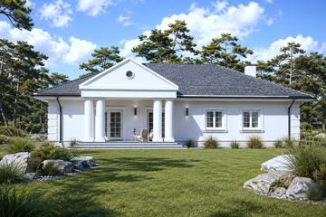Projekt domu Planujdom 184 - parterowy dom o powierzchni 157,02 m², dach dwuspadowy - ujęcie 5