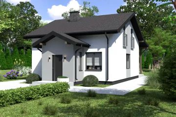  Projekt domu Planujdom 188 (ABP1014) - projekt domu parterowego z poddaszem - Zdjęcie 1