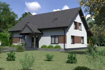  Projekt domu Planujdom 190 (ABP1013) - projekt domu parterowego z poddaszem - Zdjęcie 2