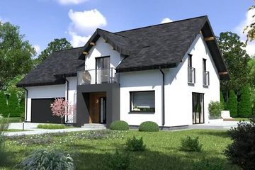  Projekt domu Planujdom 193 (ABP1012) - projekt domu parterowego z poddaszem - Zdjęcie 2