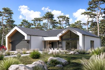 Projekt domu Planujdom 194 - parterowy dom o powierzchni 223,75 m², dach dwuspadowy - ujęcie 4