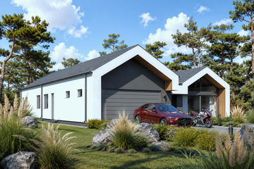 Projekt domu Planujdom 194 - parterowy dom o powierzchni 223,75 m², dach dwuspadowy - ujęcie 6
