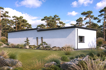 Projekt domu Planujdom 198 - parterowy dom o powierzchni 188,05 m², dach płaski - ujęcie 4